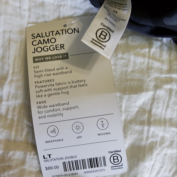 Athleta Salutations Camo Jogger Size Large Tall - Picture 3 of 3